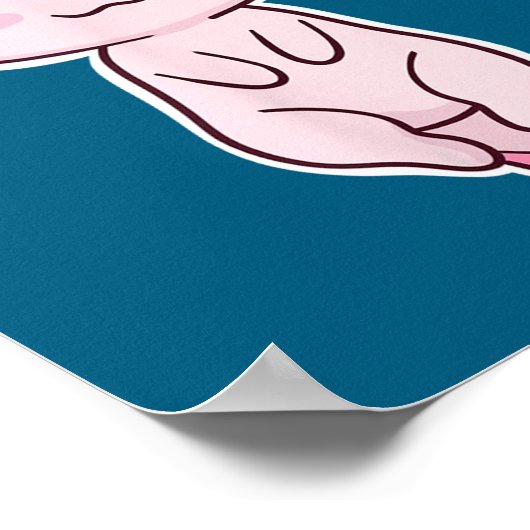 Christmas Axolotl Poster (Hoek)