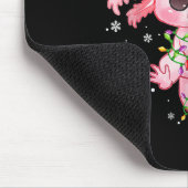 Christmas Axolotl Santa Hat Lights Japanese Cute A Muismat (Hoek)