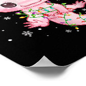 Christmas Axolotl Santa Hat Lights Japanese Cute A Poster (Hoek)