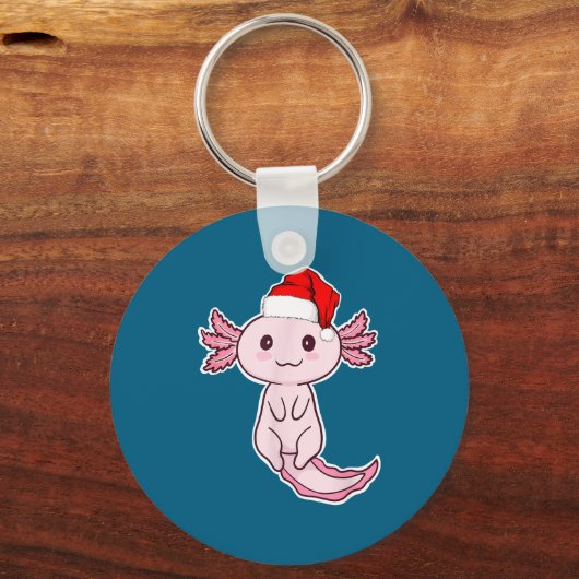 Christmas Axolotl  Sleutelhanger (Voorkant)