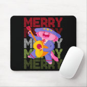 Christmas Axolotl Ugly Sweater Funny Christmas Sno Muismat (Met muis)