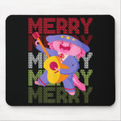 Christmas Axolotl Ugly Sweater Funny Christmas Sno Muismat (Voorkant)