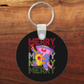 Christmas Axolotl Ugly Sweater Funny Christmas Sno Sleutelhanger (Voorkant)