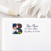 CHRISTMAS B BRIEF / SANTA CLAUS MET RODE RIBBON ETIKET (Insitu)