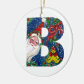 CHRISTMAS B BRIEF / SANTA CLAUS MET RODE RIBBON KERAMISCH ORNAMENT (Links)