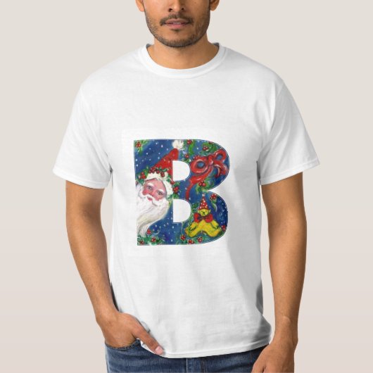 CHRISTMAS B BRIEF / SANTA CLAUS MET RODE RIBBON T-SHIRT (Voorkant)