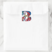CHRISTMAS B BRIEF / SANTA MET VIOLIN MONOGRAM RONDE STICKER (Tas)