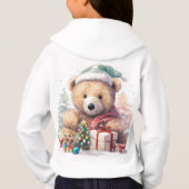 Christmas baby bear  hoodie for kids (Achterkant)