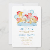 Christmas Baby Blue Het is een Baby shower voor jo Kaart (Voorkant)