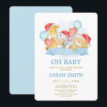 Christmas Baby Blue Het is een Baby shower voor jo Kaart<br><div class="desc">Baby shower kerstuitnodiging</div>