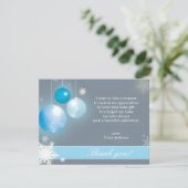 Christmas Baby Boy Baby shower Dank u Bedankkaart (Staand voorkant)