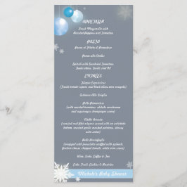 Christmas Baby Boy Baby shower Party Menu