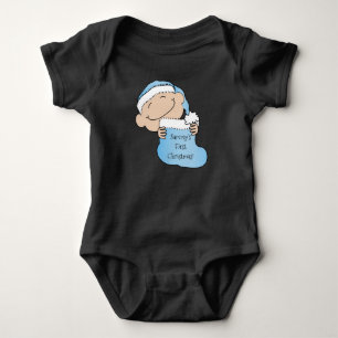 Christmas Baby Boy beroemd gemaakt door First Chri Romper