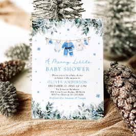 Christmas Baby Boy Blue Een vrolijk klein Baby sho Kaart