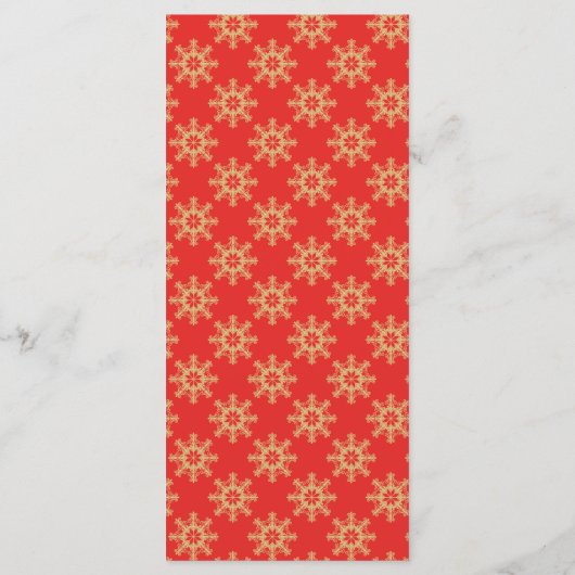 Christmas Baby Clothes Line Menu Card (Achterkant)