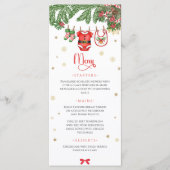 Christmas Baby Clothes Line Menu Card (Voorkant)