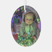 Christmas Baby Glas Ornament (Voorkant links)