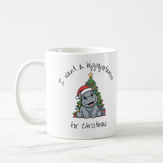 Christmas Baby Hippo Mug Koffiemok (Links)