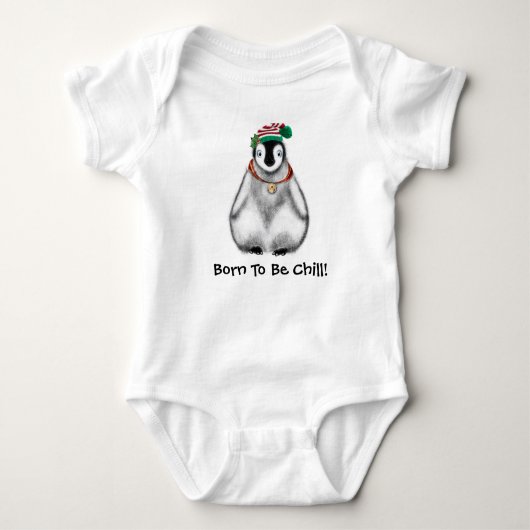 Christmas baby penquin romper (Voorkant)