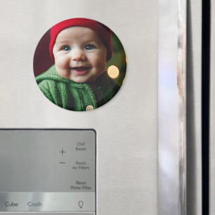 Christmas Baby Photo Template Ronde koelkast Magneet