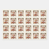 Christmas Baby Red Fox Swinging Inpakpapier Vel (Voorkant 3)