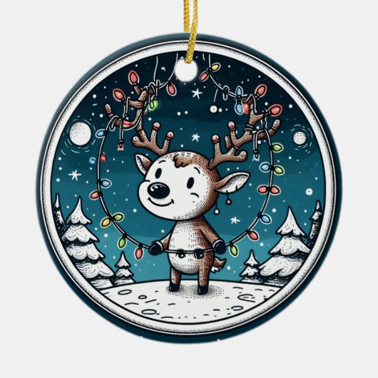 Christmas Baby Reindeer Ornament (Voorkant)