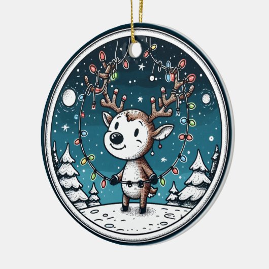 Christmas Baby Reindeer Ornament (Links)