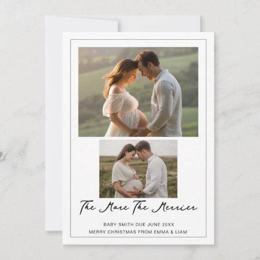 Christmas Baby Reveal | The More the Merrier Card Feestdagenkaart (Voorkant)