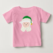 Christmas Baby Sheep Wearing Elf Hat (Voorkant)