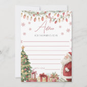 Christmas Baby Shower Advice Card Kaart (Voorkant)