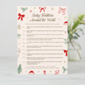 Christmas Baby Shower Baby Traditions Game Card Kaart (Staand voorkant)
