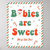 Christmas Baby shower Baby's zijn Sweet Favors Poster (Voorkant)