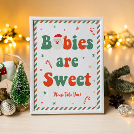 Christmas Baby shower Baby's zijn Sweet Favors Poster