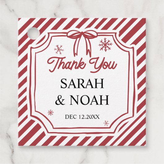 Christmas Baby Shower Bedankjes Labels (Voorkant)