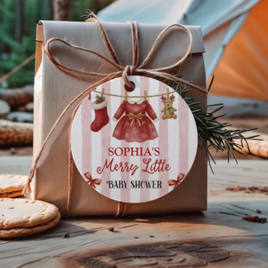 Christmas Baby Shower  Bedankjes Labels