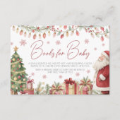 Christmas Baby Shower Books for Baby Card Informatiekaartje (Voorkant)