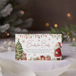 Christmas Baby Shower Books for Baby Card Informatiekaartje