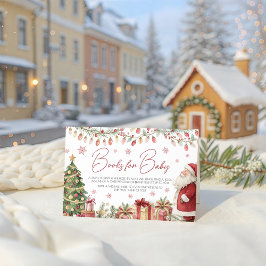 Christmas Baby Shower Books for Baby Card Informatiekaartje