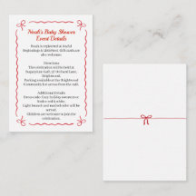 Christmas Baby Shower Boy | Santa Baby Red & White