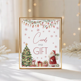 Christmas Baby Shower Cards & Gifts Sign Reclamebord Met Voetstuk