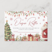 Christmas Baby Shower Diaper Raffle Card Informatiekaartje (Voorkant)