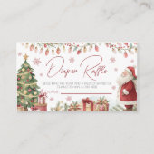 Christmas Baby Shower Diaper Raffle Card Informatiekaartje (Voorkant)