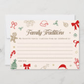 Christmas Baby Shower Family Traditions Game Card Kaart (Voorkant)