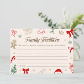 Christmas Baby Shower Family Traditions Game Card Kaart (Staand voorkant)