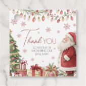 Christmas Baby Shower Favor Tag Bedankjes Labels (Voorkant)