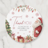 Christmas Baby Shower Favor Tag Bedankjes Labels (Voorkant)