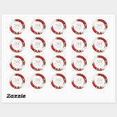 Christmas baby shower festive ronde sticker (Vel)