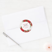 Christmas baby shower festive ronde sticker (Envelop)