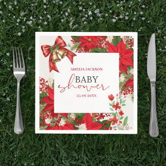 Christmas baby shower festive   servet