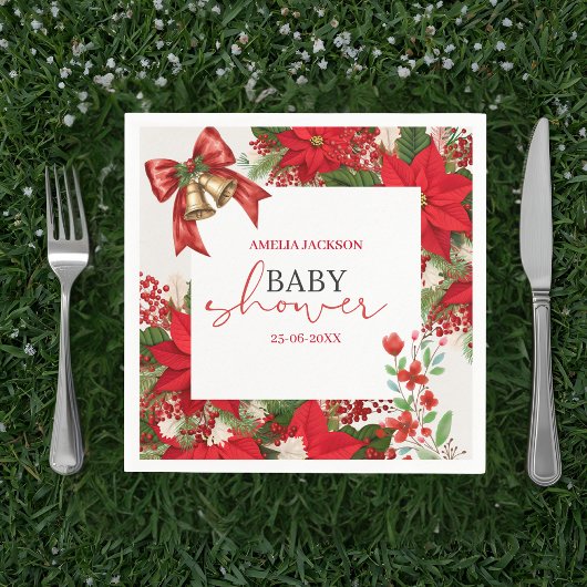 Christmas baby shower festive   servet